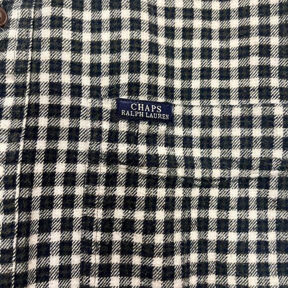 Chaps Ralph Lauren Men’s Plaid Flannel Size XL. Green White. Checked. - Picture 4 of 7